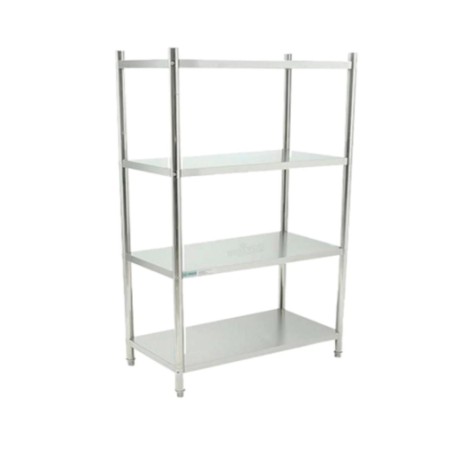 Anaquel de Acero Inox. 4 Entrepaños Lisos 120 cm BN-R02/120 MIGSA