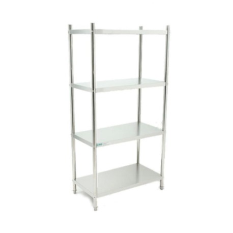 Anaquel de Acero Inox. 4 Entrepaños Lisos 90 cm BN-R02/90 MIGSA