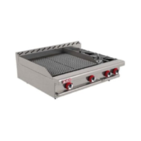 Asador Combianado + Plancha a Gas 2-ASR 2-Q-E-MASTER DELTA