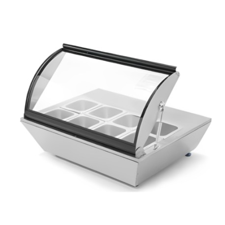 Base Caliente Eléctrica De 8 Insertos De Sobre Mesa Con Tapa RTR-67L MIGSA