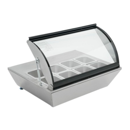 Base Congelada para Helados de 4 Insertos Sobre Mesa con Tapa RTD-67L MIGSA