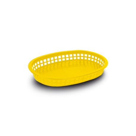 Canasta de plástico para Centro de Mesa, oblonga color amarillo CAMOB-A CALEDONIA