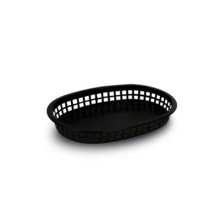 Canasta de plástico para centro de mesa, oblonga color negro CAMOB-N CALEDONIA