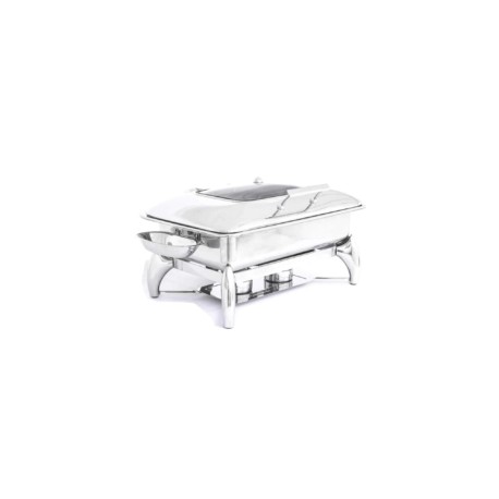 Chafer rectangular de lujo tapa de cristal S62593 ATOSA