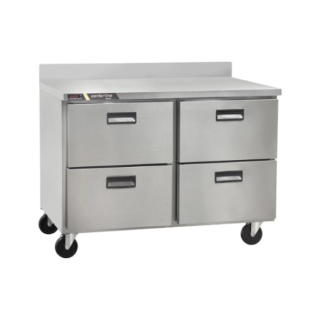 Congelador bajo barra 48”, 4 cajones, mesa de trabajo CLUC-48F-DW-WT CENTERLINE