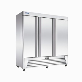 Congelador Industrial Vertical en Acero Inox. 3 Puertas Sólidas 72 Pies UR-78F-3 MIGSA