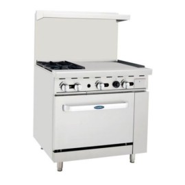 Estufa 2 quem, 1 pl “der” y 1 horno: 0.9 m ATO-2B24G COOK RITE