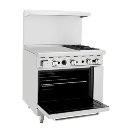 Estufa 2 quem, 1 pl “izq” y 1 horno: 0.9 m ATO-24G2B COOK RITE