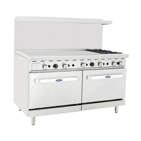 Estufa 2 quem, 1 pl “izq” y 2 hornos: 1.5 m ATO-48G2B COOK RITE