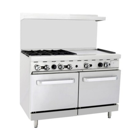 Estufa 4 quem, 1 pl “der” y 2 hornos: 1.2 m ATO-4B24G COOK RITE