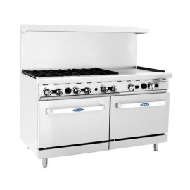Estufa 6 quem, 1 pl “der” y 2 hornos: 1.5 m ATO-6B24G COOK RITE