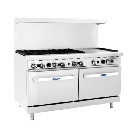 Estufa 6 quem, 1 pl “der” y 2 hornos: 1.5 m ATO-6B24G COOK RITE