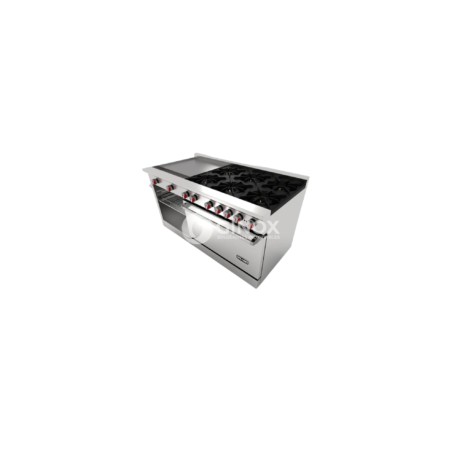 Estufa Combinada con 6 Quemadores y Plancha CG-61PD DRAGO