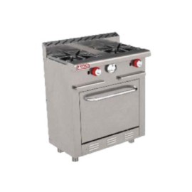 Estufa Comercial 2 Quemadores + Horno a Gas H2-MINI (Aquiles) DELTA