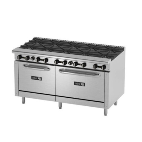 Estufa Industrial 10 Quemadores y 2 Hornos AER-B10-60 ASBER