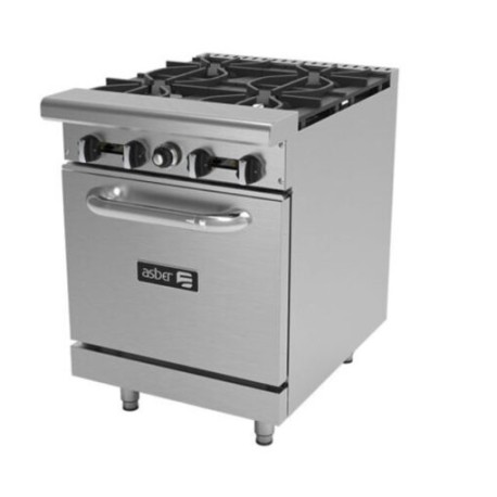 Estufa Industrial 4 Quemadores y Horno AER-4-24 ASBER