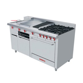 Estufa Múltiple 1 Block 4 Quemadores + Asador + Plancha + Freidor + Gratinador a Gas IM-M-ANEXOS-MASTER (Egocéntricas) DELTA