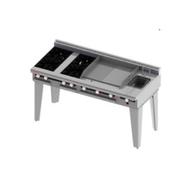 Estufa Múltiple 2 Quemadores + Asador + Plancha + Freidor a Gas EM-M-MINI (Aquiles) DELTA