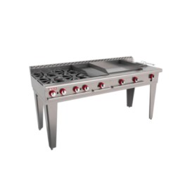 Estufa Múltiple 4 Quemadores + Asador + Plancha + Freidor a Gas EM-M-MASTER (Aquiles) DELTA