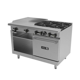 Estufa Múltiple 4 Quemadores, Plancha, Gratinador, Horno AMR-48 ASBER