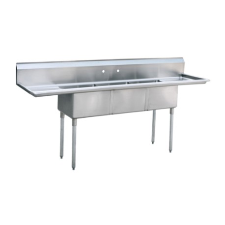 Fregadero de 3 tarjas centrales + 2 escurrideros MRSA-3-D MIX RITE